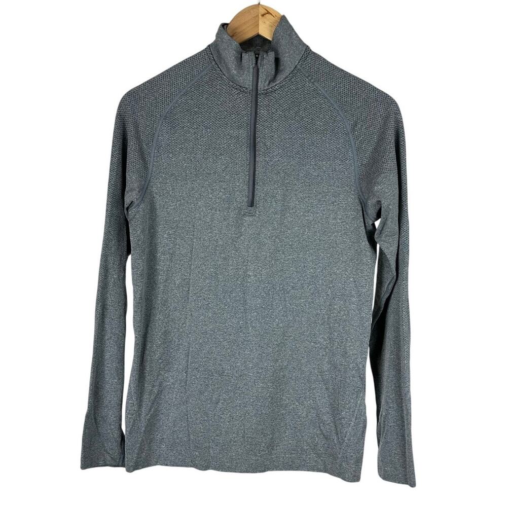Lululemon Metal Vent Tech 1/2 Zip Charcoal Grey Men's Size Small EUC